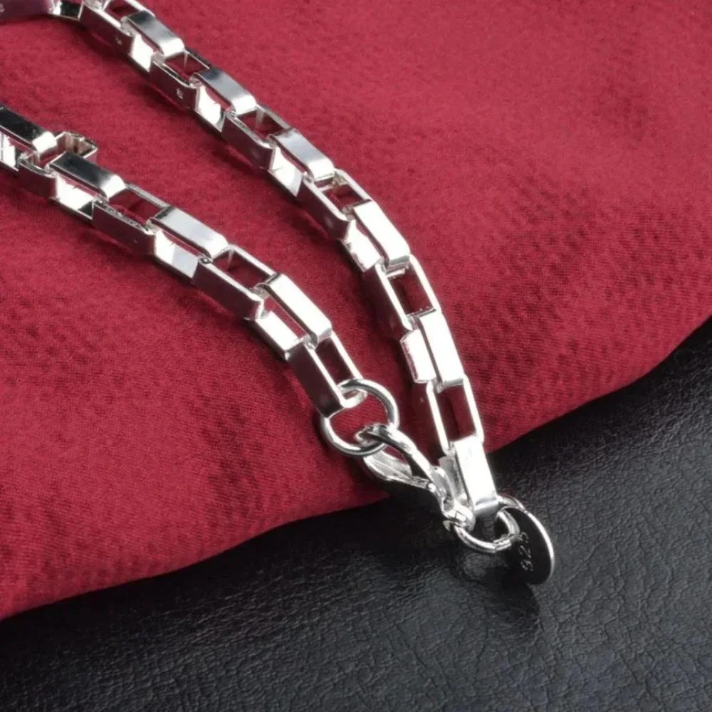 925 Sterling Silver Chain Link Bracelet 4 MM - Picture 2 of 5